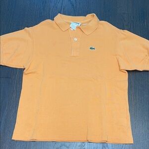 Lacoste Orange Polo Shirt Casual Cotton Blend